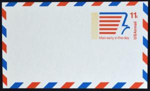 1974 US Sc #UXC14 air postal card 11 cent mint, excellent condition