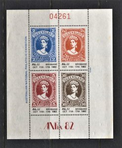 STAMP STATION PERTH Queensland #ANPex 82 Cinderella Mini Sheet - No.04261 MNH