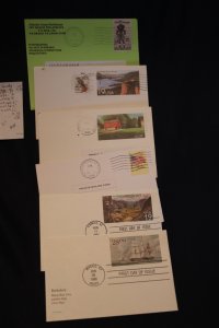 6 different US  postally used cards (#875)