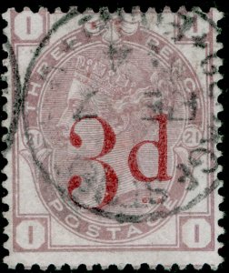 SG159, 3d on 3d lilac plate 21, USED, CDS. Cat £160. II