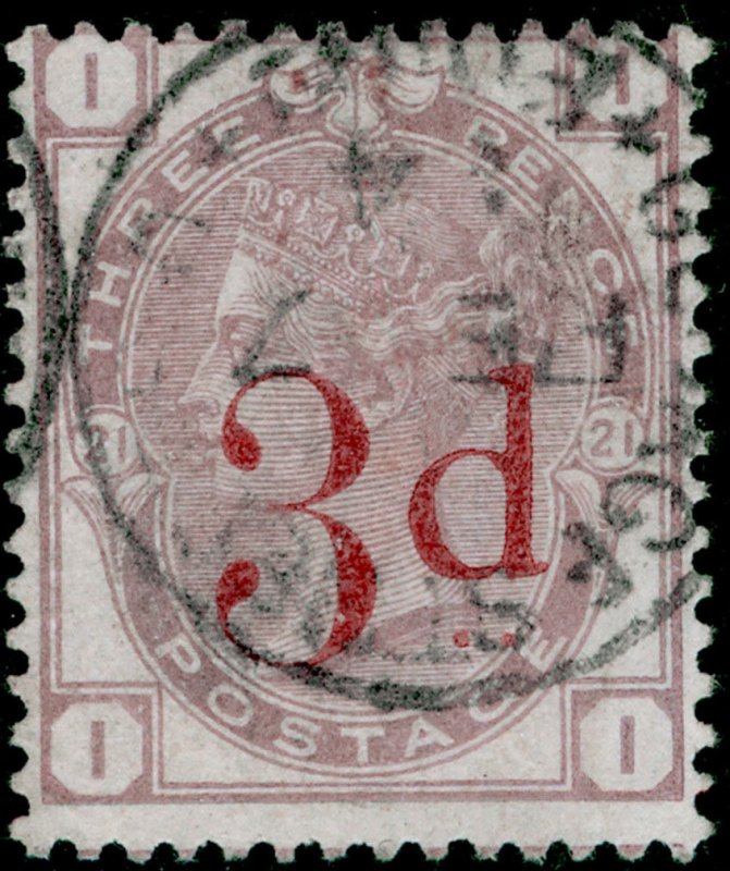 SG159, 3d on 3d lilac plate 21, USED, CDS. Cat £160. II