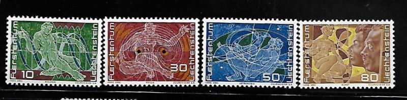 LIECHTENSTEIN, 454-457, MNH, MAN AND DNA