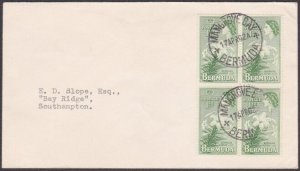 BERMUDA 1962 cover ex MANGROVE BAY - Southampton cds on reverse.............x899