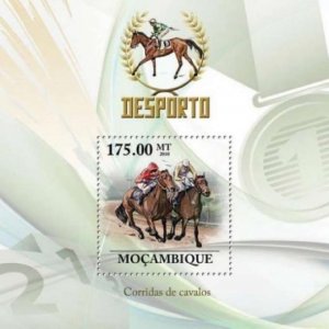 Mozambique - Horse Racing -  Stamp S/S 13A-447