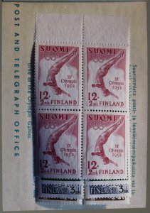 Finland Stamps # B110-13 MNH VF Booklet With Admission Ticket Scott Value $60.00