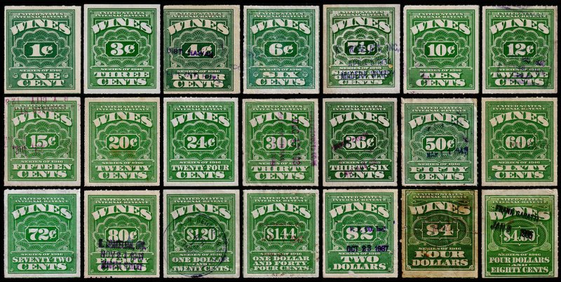 United States Revenue Scott RE60-RE78, RE80-RE82 (1933) U/M H F-VF, CV $73.45 W