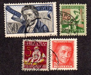 Switzerland, Semi-Postal, Scott # B41-44, used, Lot 200548 -01
