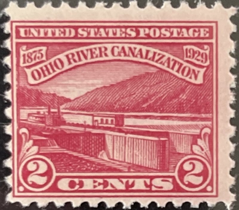 Scott #681 1929 2¢ Ohio River Canalization MNH OG