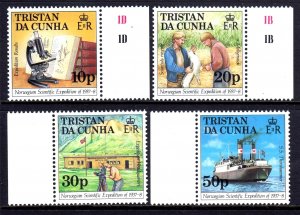 Tristan da Cunha 1987 Norwegian Expedition Anniv. Complete MNH Set SC 416-419