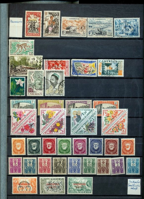 French Africa Mauritania Camerouns Natal Kenya Port.Cols OLD M&U(Apprx 350)NS552