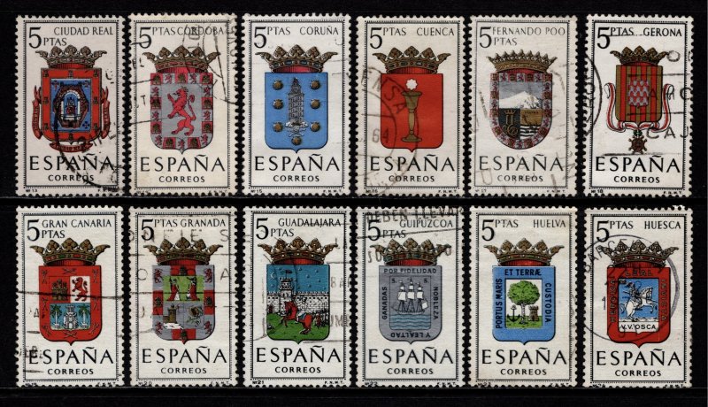 Spain 1963 Arms of Provincial Capitals, Set [Used]