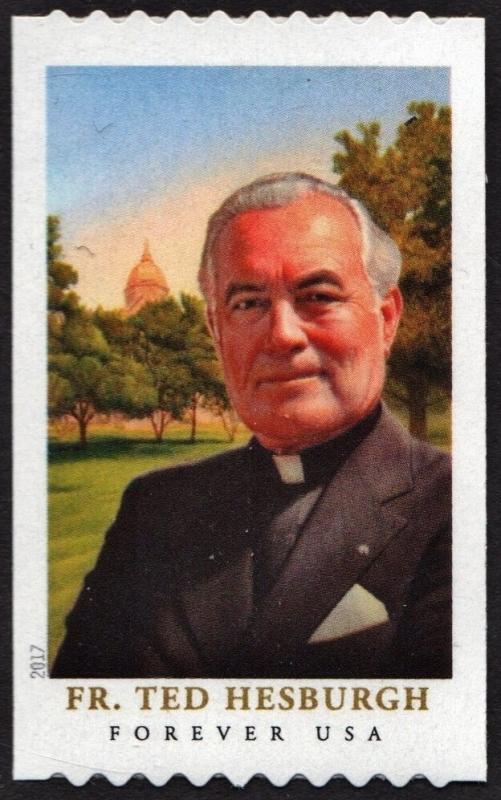SC#5242 (49¢) Father Theodore Hesburgh Coil Single (2017) SA