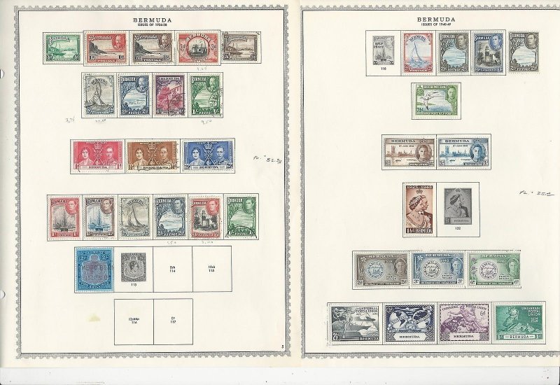 Bermuda Collection 1865-1969 on 7 Minkus Specialty Pages, British