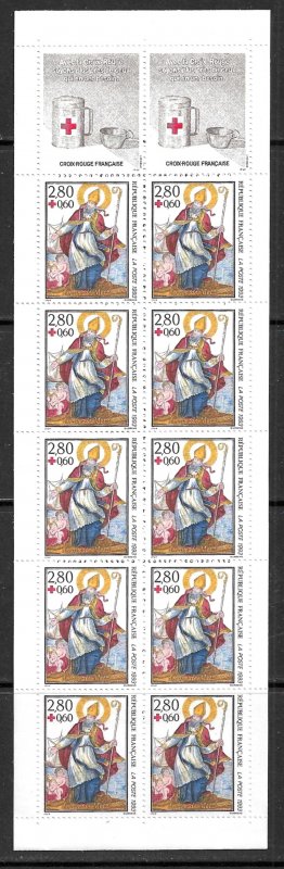 FRANCE 1993 RED CROSS Semi Postal Booklet Sc B655b MNH