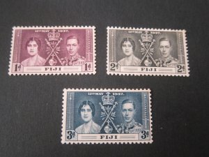 Fiji 1937 Sc 114-6 set MH