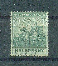 Barbados sc# 92 used cat value $.25