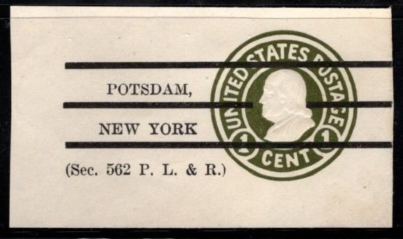 #U420 Franklin Precancel Type 1a2 Cut Square  - Unused