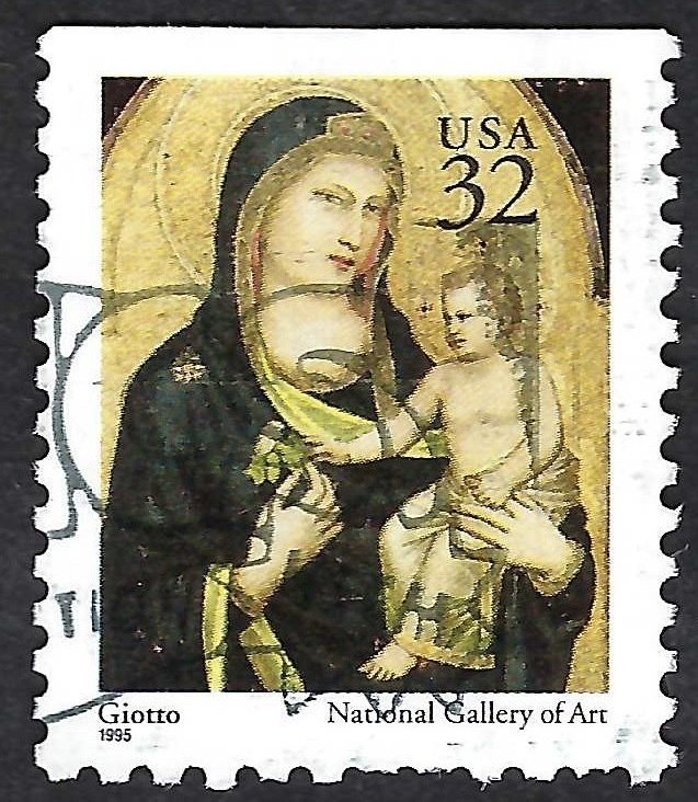 United States #3003A 32¢ Madonna and Child (1995). Booklet stamp. Used.