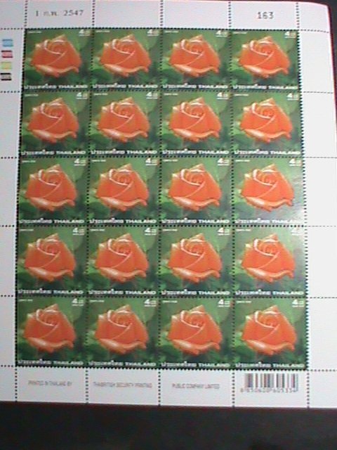 ​THAILAND STAMP -2004 -SC#2114-ROSE WITH IMPREGNATED WITH ROSE SCENT MNH SHEET