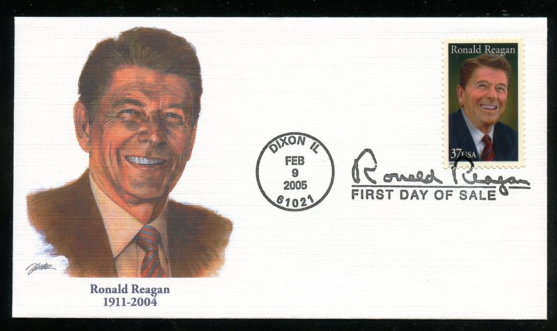 US 3897 40th USA President, Ronald Reagan UA Fleetwood cachet FDC Dixon PM