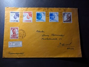 1940 Registered Romania Cover Bucharest to Basel Switzerland