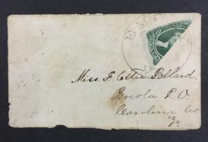 US CSA #13d COVER FRONT BISECT NOT GENUINE USAGE $ LOT #1768