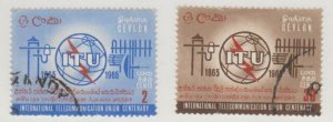 Ceylon - Sri Lanka Scott #384-385 Stamp - Used Set