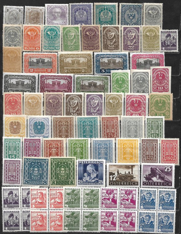 COLLECTION LOT OF 76 AUSTRIA MH 1899+ STAMPS CLEARANCE