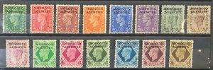 MOROCCO AGENCIES 1949 SET TO 1/- SG77/91 FINE USED. CAT £160