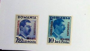 ROMANIA Sc 461-2 NH ISSUE OF 1936 - OVERPRINTS - LITTLE ENTENTE - (JA25)