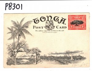 TONGA Unused Postal Stationery Card 1d PPC Tufumahina Postcard {samwells} PB301