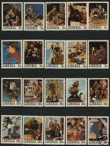 Liberia 853-7 MNH Norman Rockwell Scout Paintings, Flag