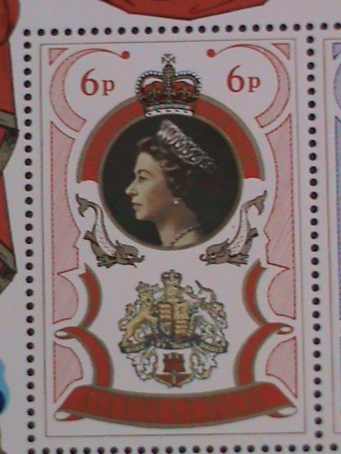 GIBRALTAR 1977 SC# 339a SILVER JUBILEE-QUEEN ELIZABETH II MNH S/S VERY FINE