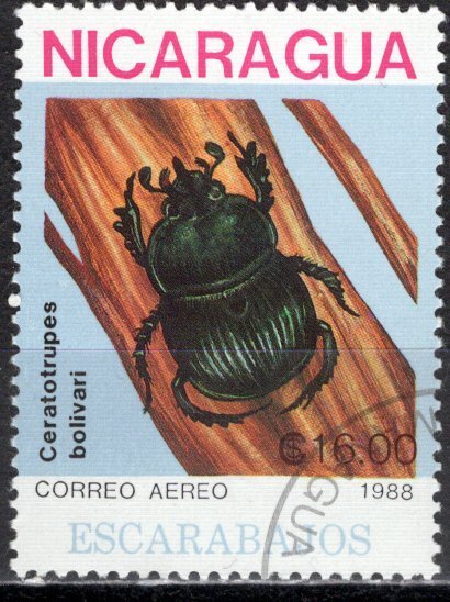 Nicaragua; 1988: Sc. # 1728: O/Used CTO Single Stamp