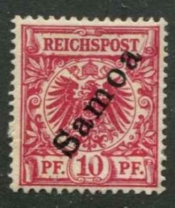German Samoa SC# 53 Germany o/p Samoa 10pf Mint no Gum