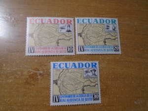 Ecaador  #  722-24  MNH