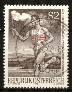 Austria 1972 Olympics Games Munich Torch Mi. 1392 Used