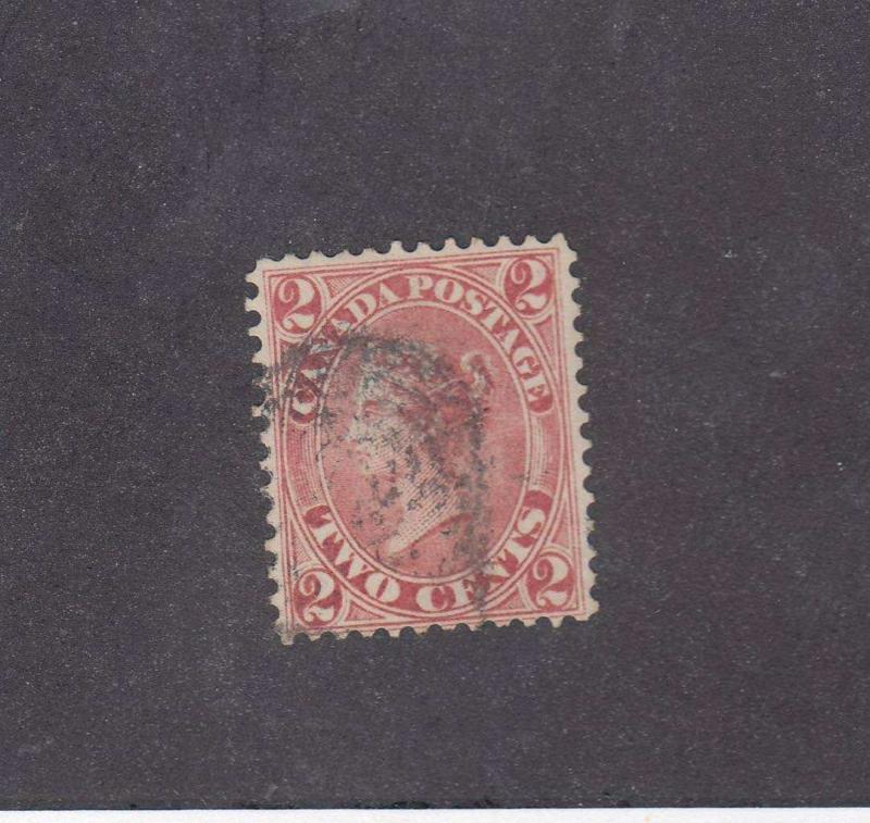 CANADA # 20 FVF-PENCE ISSUE 2cts TOSE LIGHT USED CAT VALUE $260