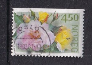 Norway #1272  used  2001  roses 4.50k