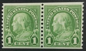MOMEN: US #597 PAIR MINT OG NH #28444