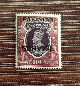 Pakistan 1947 Nasik Ovpt India KG VI Rs10 MLH Commonwealth