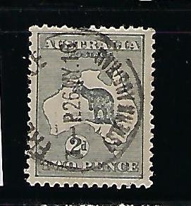 AUSTRALIA SCOTT #45 1915-24 KANGAROO WMK 10- 2D (GRAY) USED