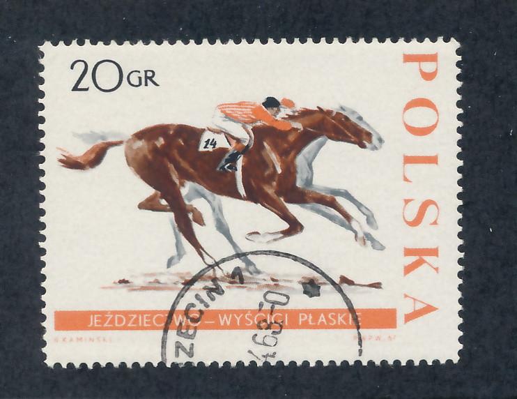 Poland 1967 Scott  1475 CTO - 20g, Horses, Janiv Podlaski stud farm