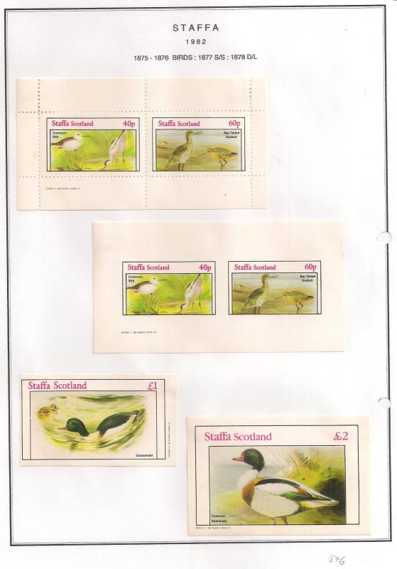 SCOTLAND - STAFFA - 1982 - Birds #2 - Perf, Imp 2v, Souv, D/L Sheets - MLH