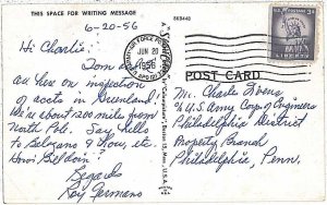 30498  -  GREENLAND \ USA -  POSTAL HISTORY - Postcard sent from Army Base