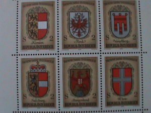 ​AUSTRIA-1976-SC#1042-AUSTRIAN PROVINCES-COATS OF ARMS-:MNH SHEET VERY FINE