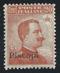 1917 EGEO PISCOPI, n . 9 20c. orange MLH / *