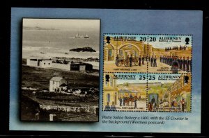 Alderney Sc 137b 1999 Fort Grosnez & Fort Albert stamp booklet pane of  mint NH