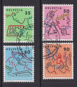 Switzerland   #B546-B549  cancelled  1988  Pro Juventute  child development