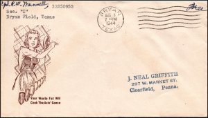 8 Aug 1944 WWII Patriotic Cover Your Waste Fat Will Cook..... Sherman 10621